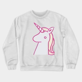 Beautiful minimalist pink unicorn Crewneck Sweatshirt